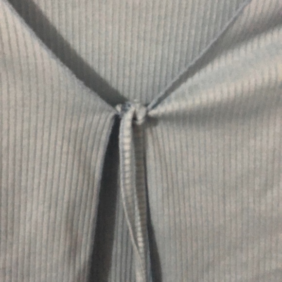 Baby blue tie up top - Picture 2 of 4
